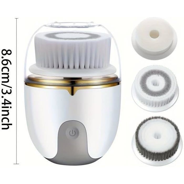 Brosse pour le visage, nettoyage en profondeur des pores, brosse de nettoyage électrique avec 3 embouts