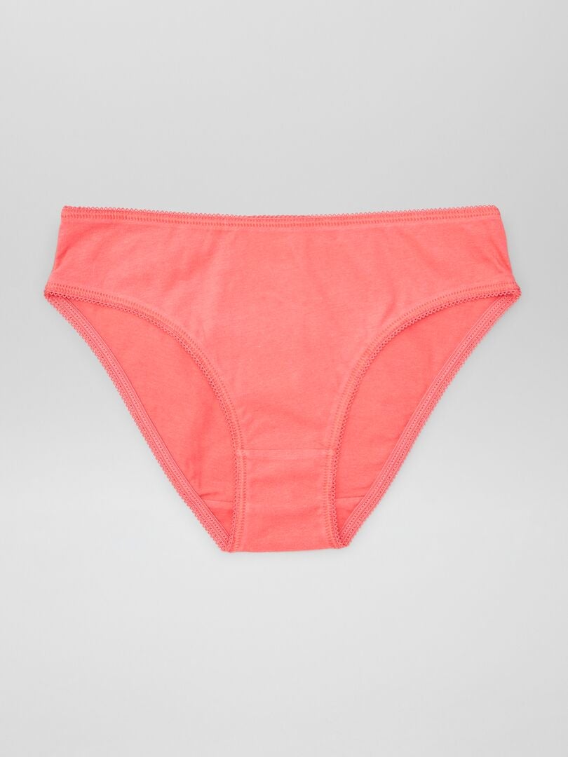 Set van 7 effen slips - ROZE