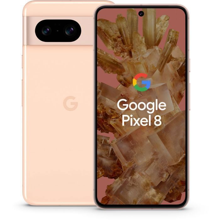 Smartphone Google Pixel 8 de 128 GB con 5G, color rosa.