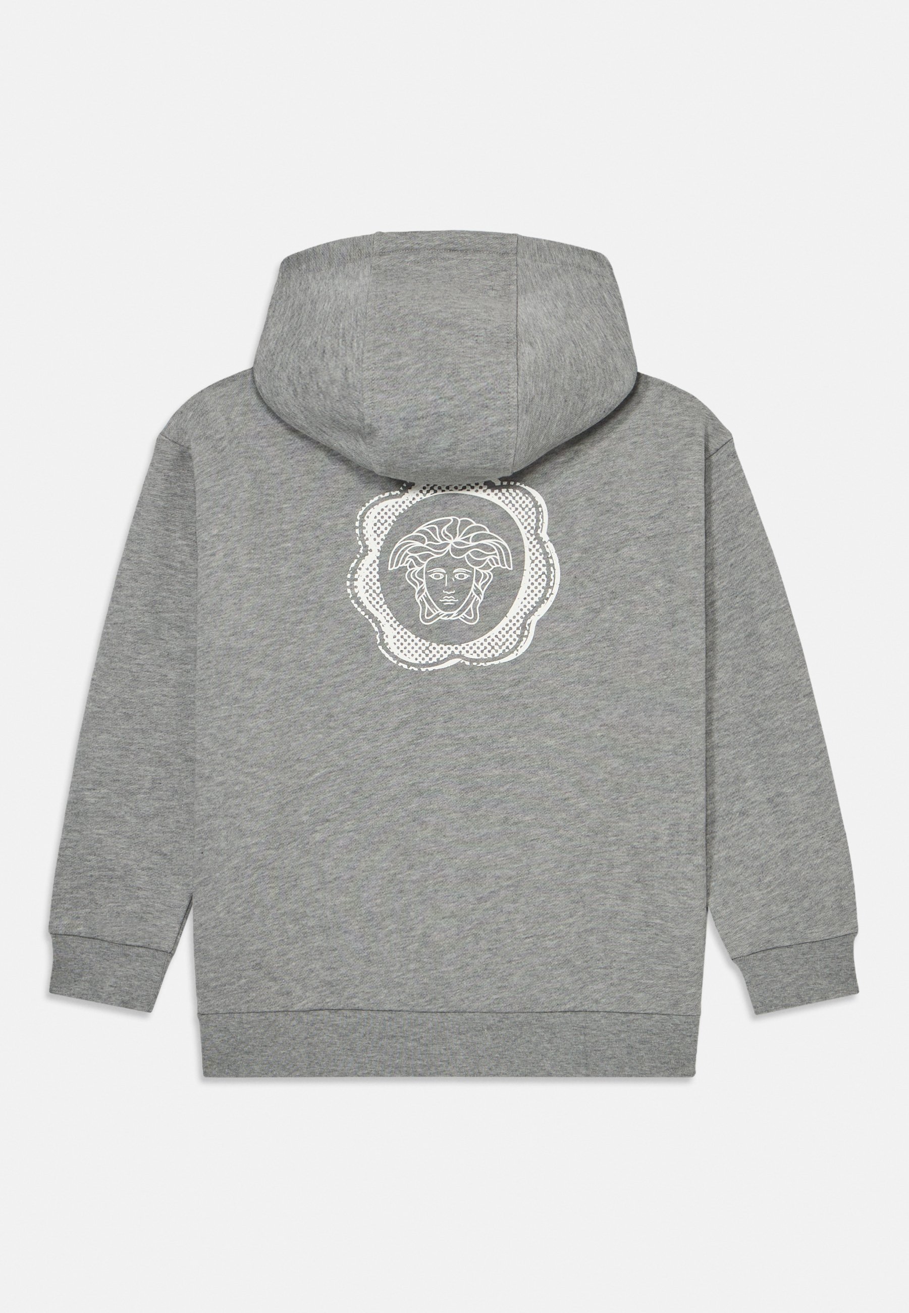Versace LOGO PRINT MEDUSA STAMP UNISEX - Sweatshirt met rits - grijs/wit