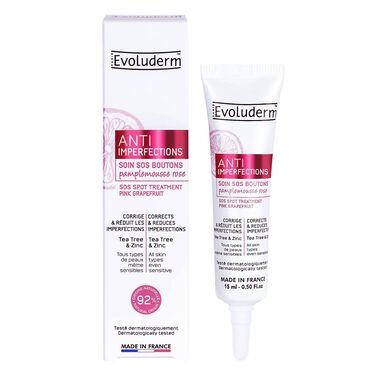 Evoluderm Anti-Imperfections SOS Aknebehandling, Punktkorrigerer for ufullkommenheter, 15 ml