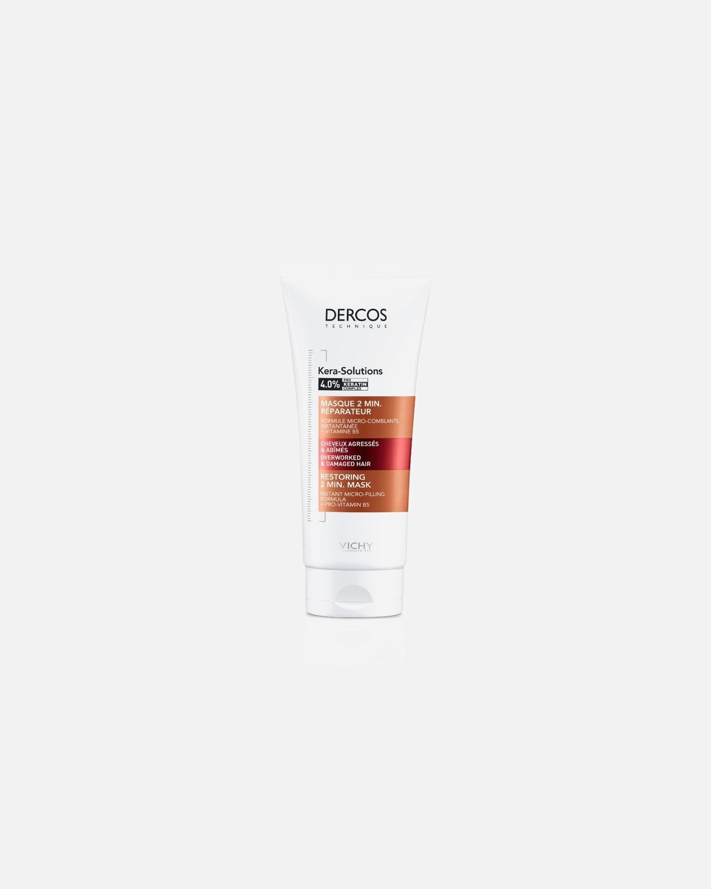 Vichy plaukų kaukė Dercos Technique Kera-Solutions regeneruojanti 2 minučių kaukė - 200 ml