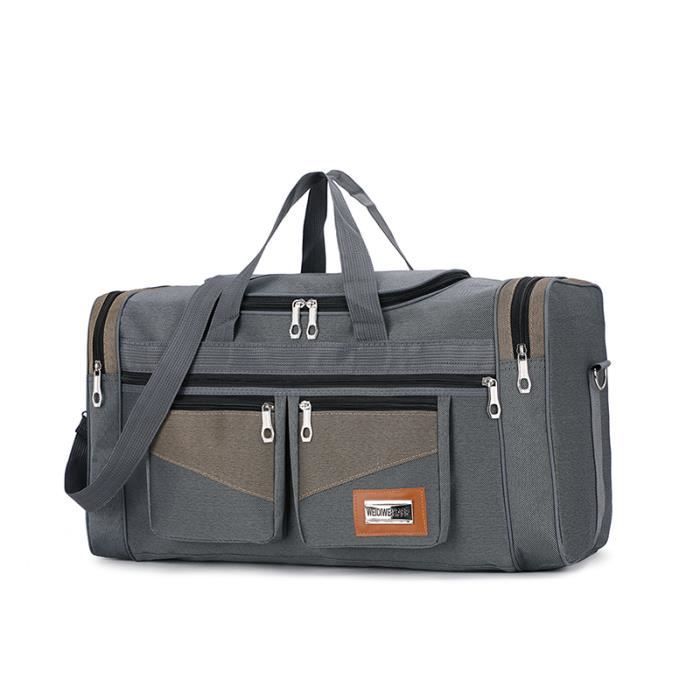 Bolsa de viaje - Oxford de alta calidad - Gran capacidad - Para hombre - Gris