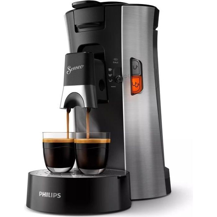 Cafetera Philips Senseo® Select - 3 funciones - Crema Plus - Acero inoxidable