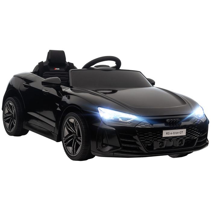 Coche eléctrico - HOMCOM - Audi RS E-tron GT de 12 V con licencia oficial para niños, mando a distancia con sonidos - PP - negro