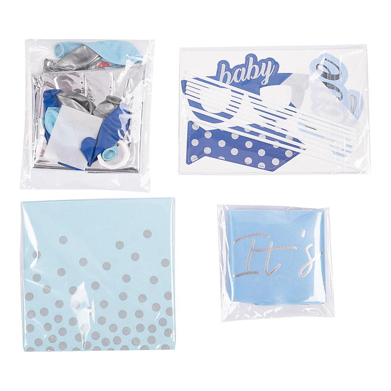 Ensemble de fête de baby shower Giform bleu