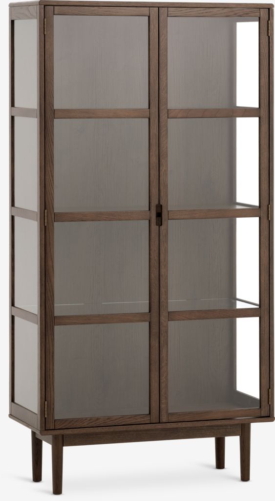 VESTERBY Vitrina VESTERBY visoka, 2 vrata, tamni hrast