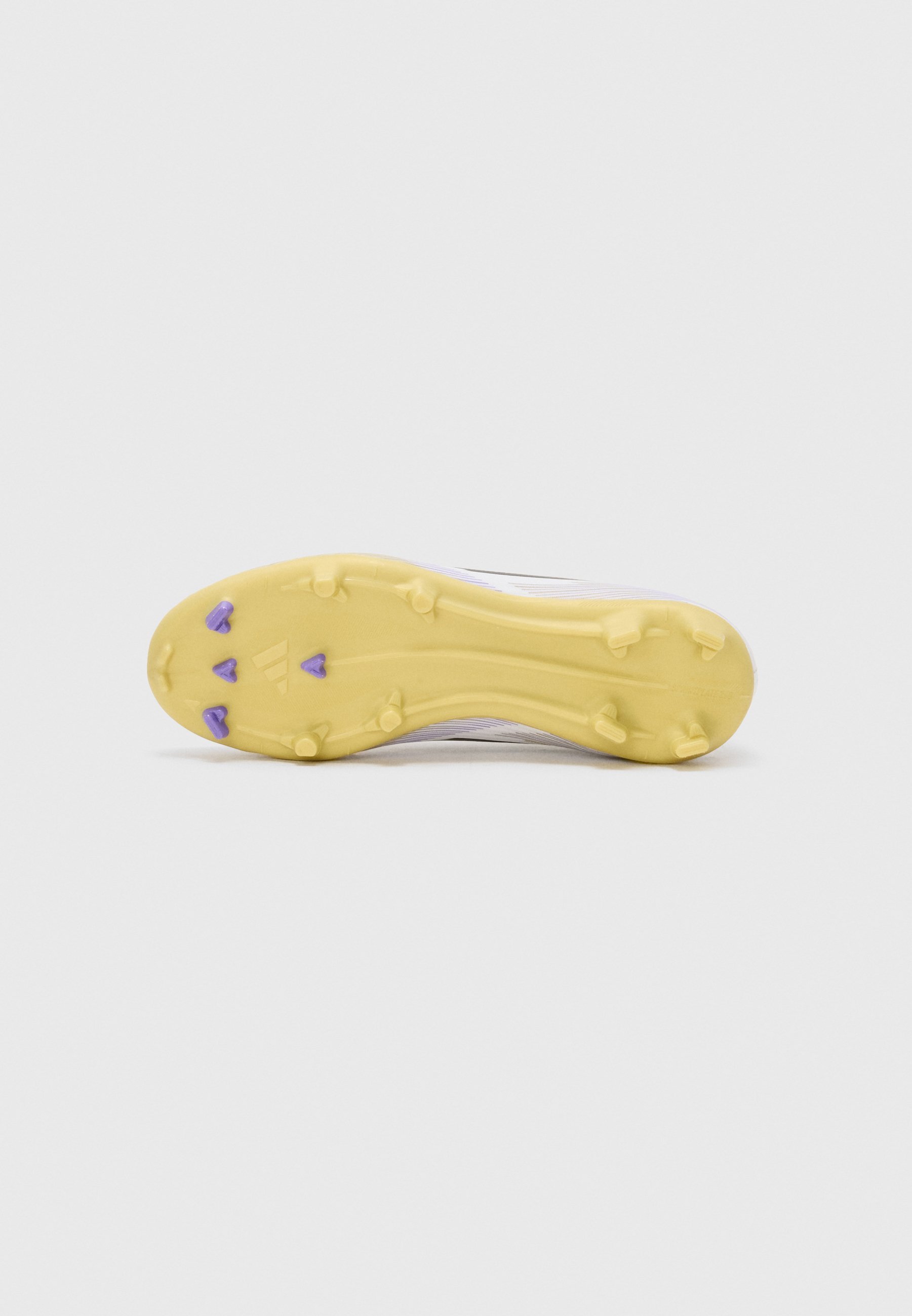 adidas Performance F50 LEAGUE - Chaussures de football pour terrain ferme - blanc cassé/noir/doré