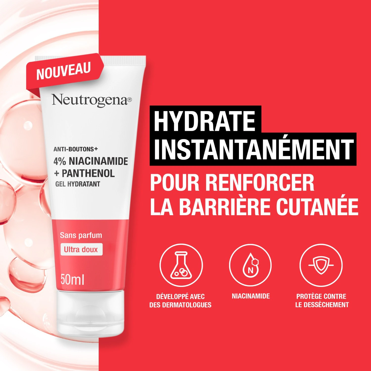 Neutrogena Anti-Boutons + Gel Hydratant Niacinamide + Panthénol