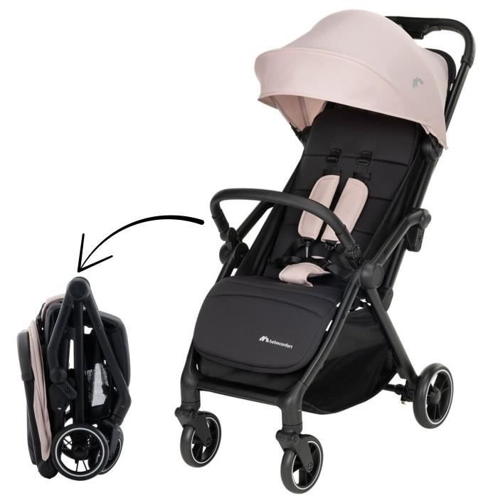 BEBECONFORT SUNLITE, Poussette ultra compacte, confortable et lègère, dès la naissance jusqu'à 4 ans,0 à 22 kg, Tinted Pink