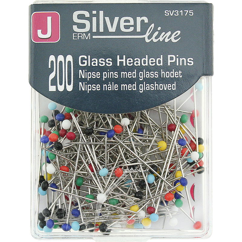 Glassnåler, 200 stk.