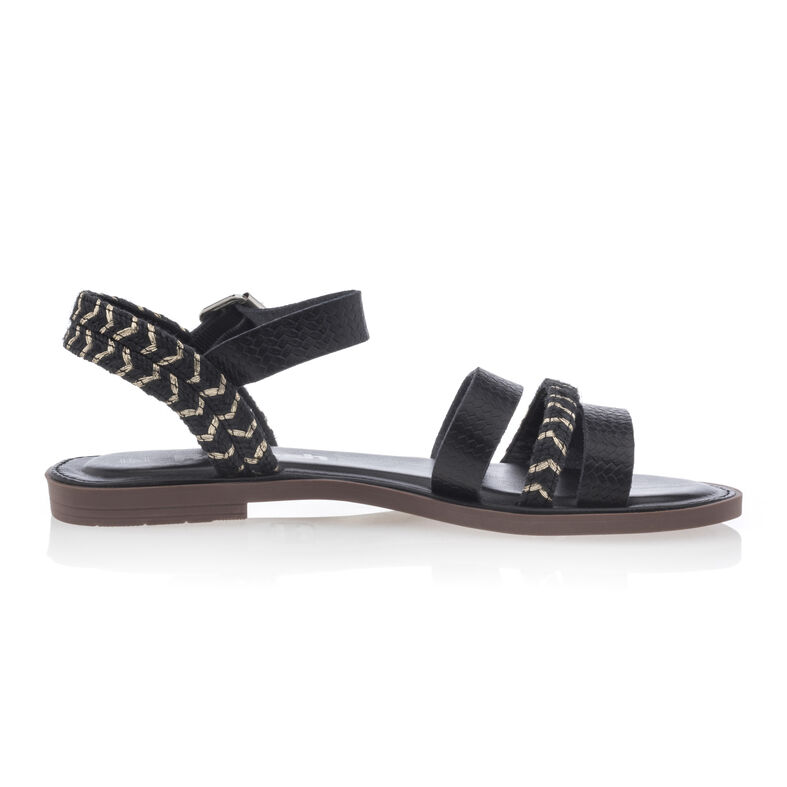Sandalias negras para mujer / Zapatos de punta abierta