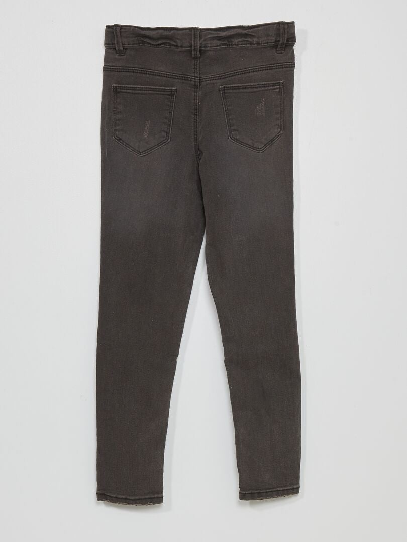 Spodnie jeansowe slim - CZARNE