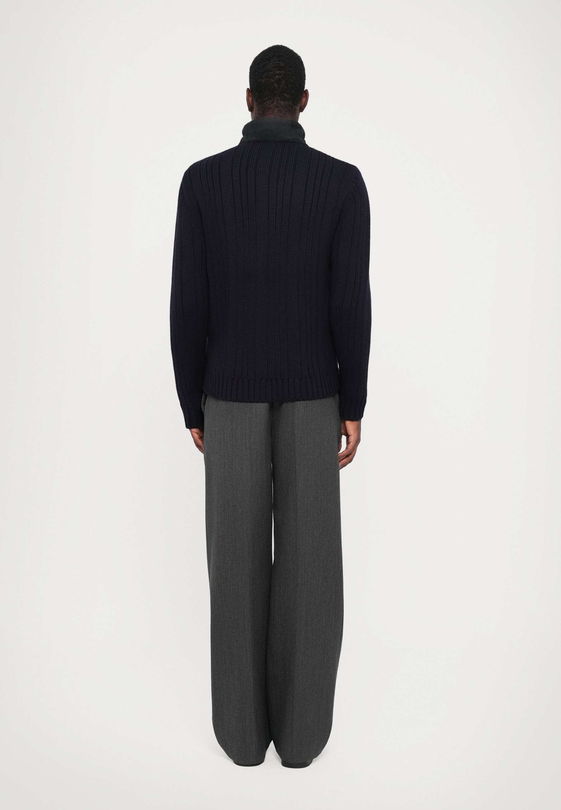Emporio Armani BLOUSON JACKET - Kožená bunda - tmavomodrá