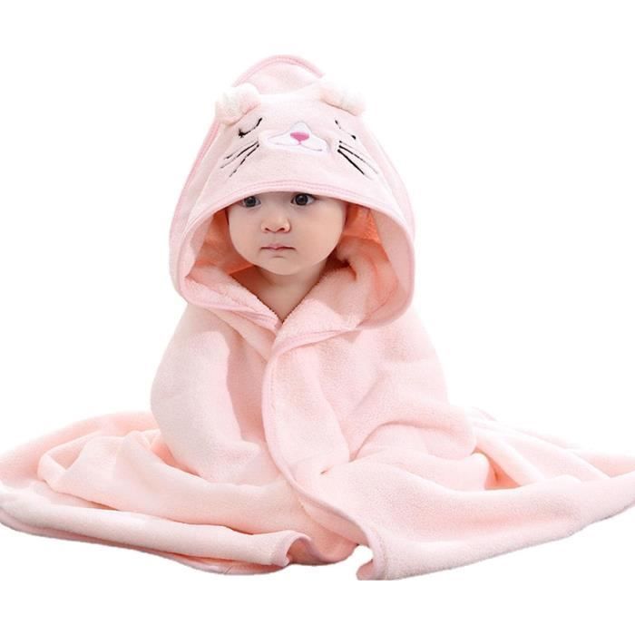 Toalla de baño con capucha para bebé, toalla suave con capucha y paño de baño para bebé, regalo para baby shower, toalla de baño para niña