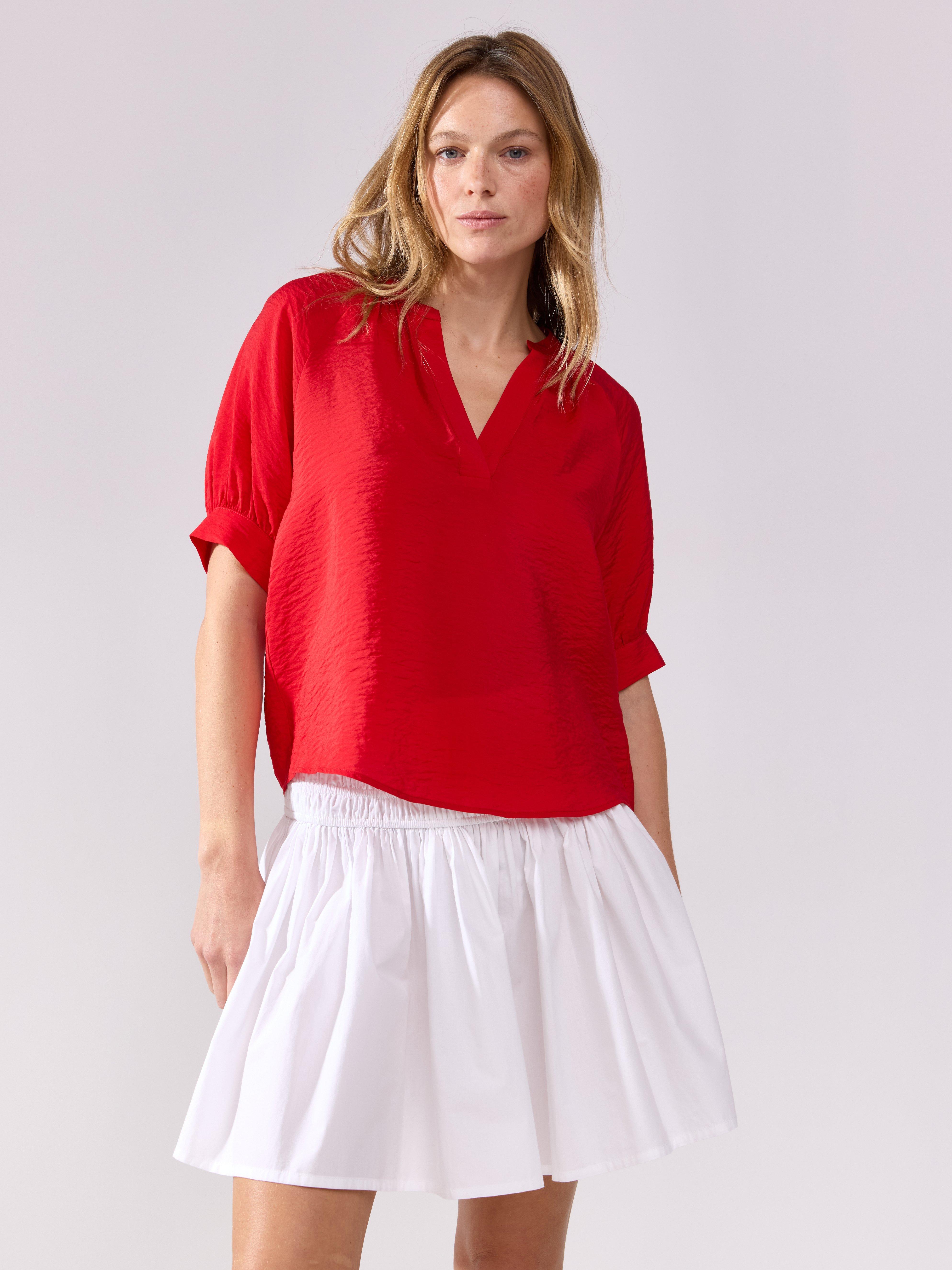 Bluza kratkih rukava crvene boje