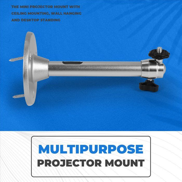Ceiling Mount for Mini Projector, Projector Mount Compatible with DR.J VANKYO QKK Projector / CCTV / Webcam / Charging