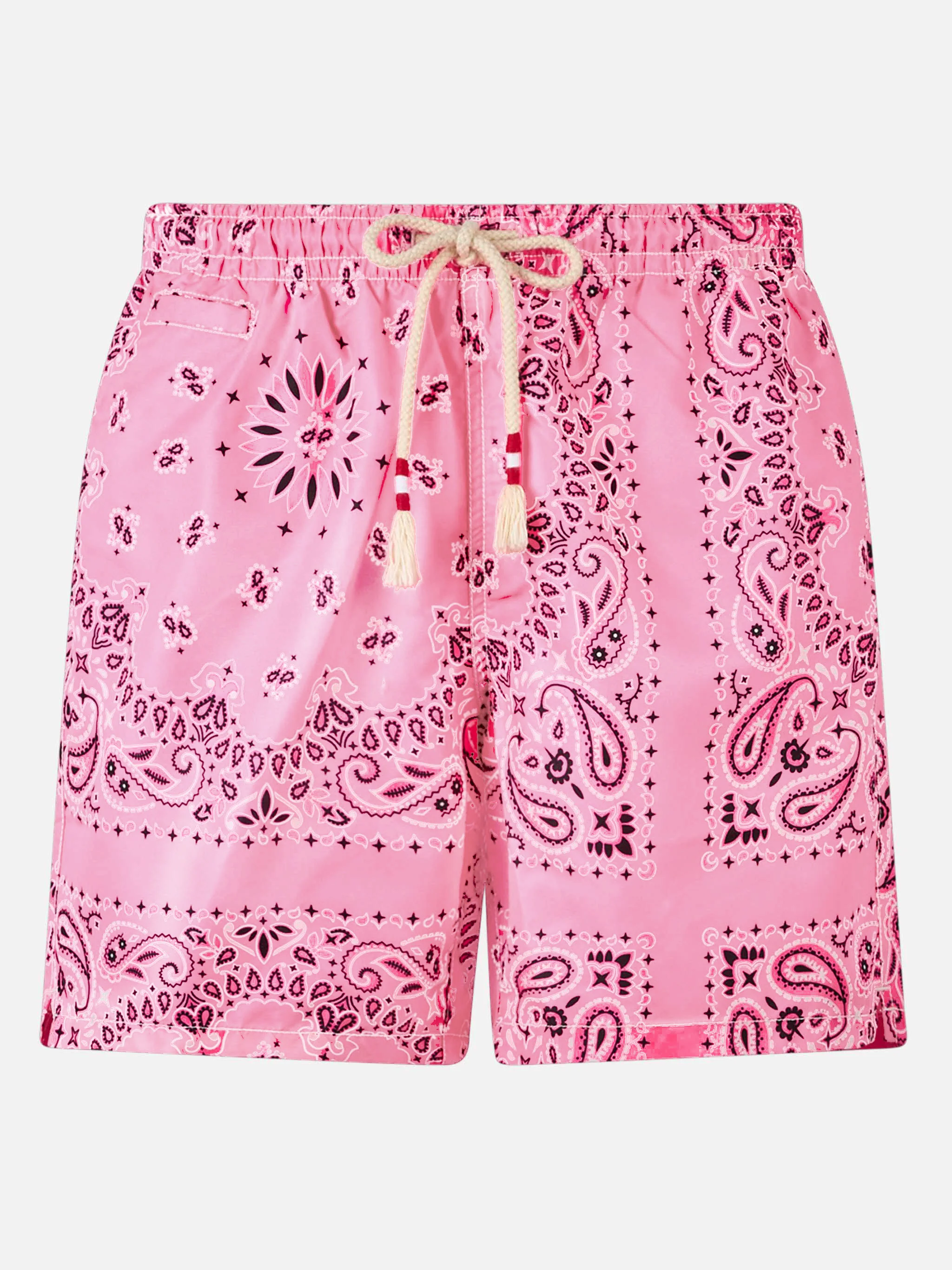 Roze zwempak voor heren met bandana-print