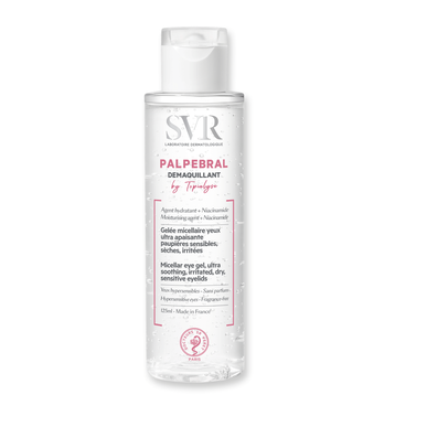 SVR Palpebral Demaquillant Topialyse Miselligeelipuhdistusaine kuiville ja herkille silmäluomille 125 ml 125 ml