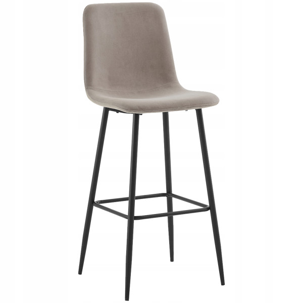Hoker wysoki tapicerowany loftowy krzesło barowe industrialne h110 taupe