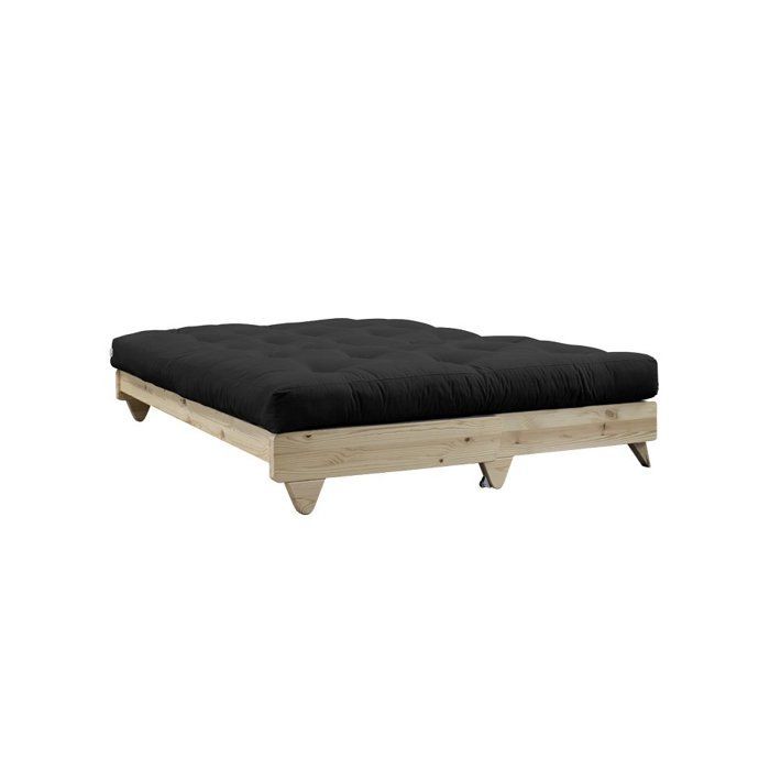 Sofá-cama conversível FRESH em pinho cinza escuro, área de dormir 140x200 cm.