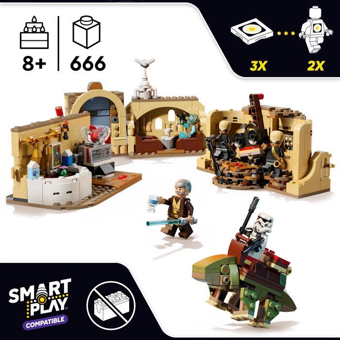 LEGO Star Wars SMART Play : la Cantina de Mos Eisley - Jouet 8 ans - Set Compatible 75425