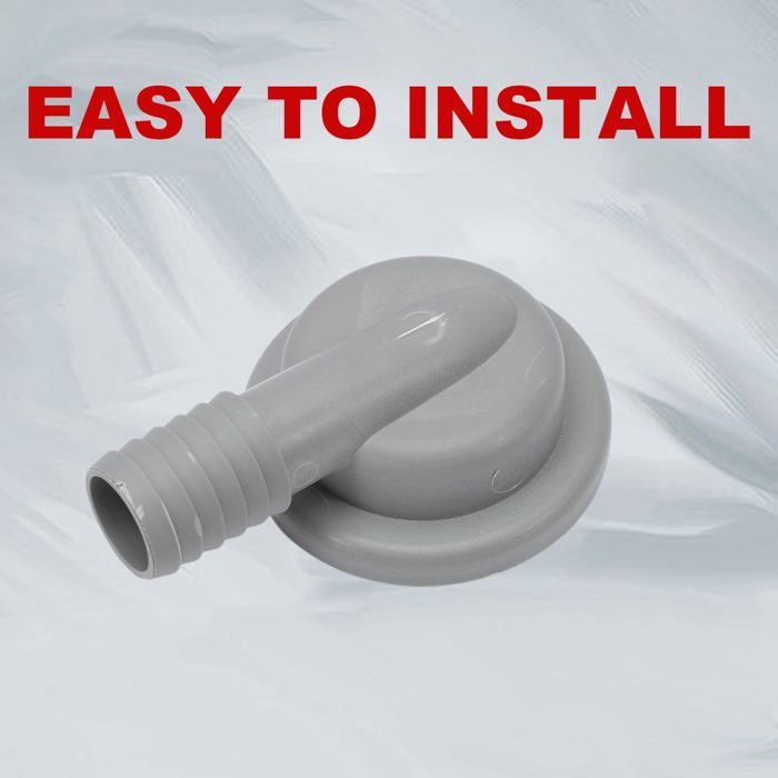 Tubo de desagüe de acero inoxidable de 55 mm de diámetro para fregaderos de autocaravanas y caravanas.