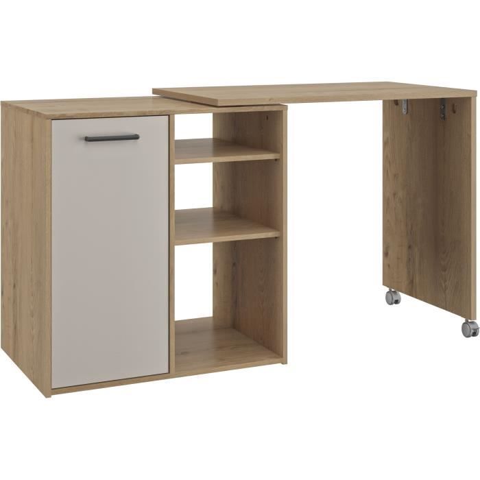 ALPAGA - Vridbar köksö - 1 dörr - 156 x 60 x 88 cm - Silva Ek / Grå - GAMI