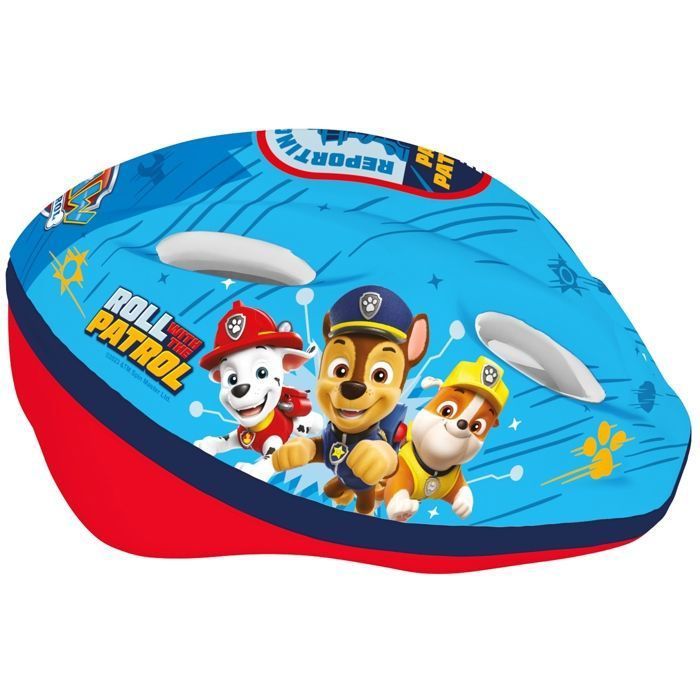 Paw Patrol Casque de vélo bleu pour enfant, garçon, réglable 52-56 cm