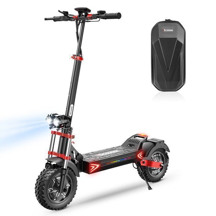 Trottinette électrique iScooter iX8-48V 20Ah -1200W x 2-70 km d'autonomie-Quatre vitesses- Pliable-Modèle tout-terrain