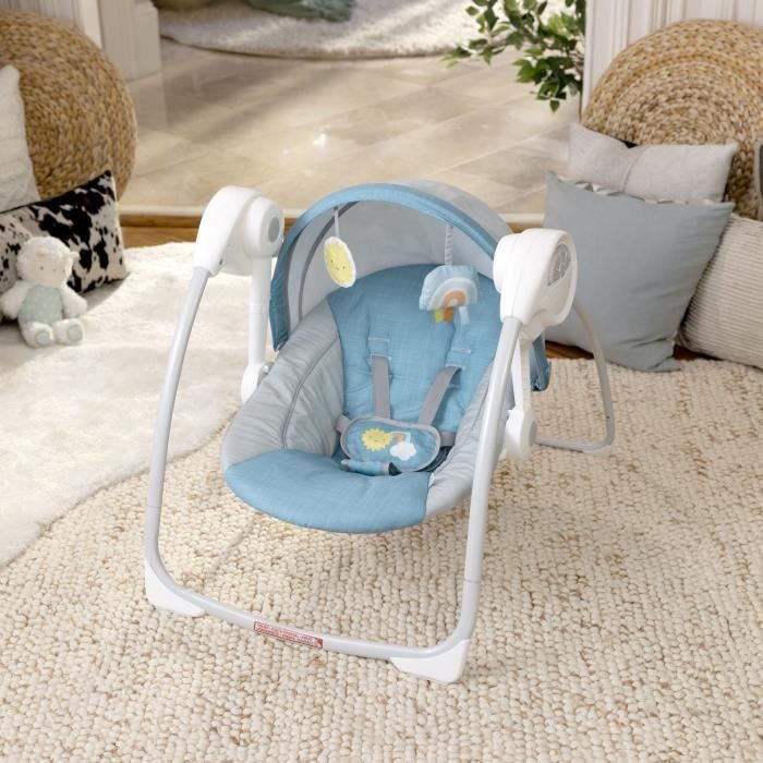 INGENUITY Sun Valley elektrische babywipper/schommelstoel, 2 speeltjes, verstelbare zitting - Babycadeau
