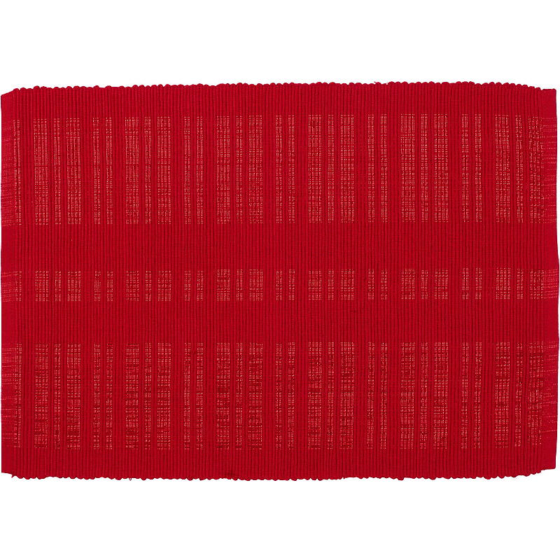 Tischdecke für Zuhause, 33 x 45 cm, gerippt, rot mit Lurex