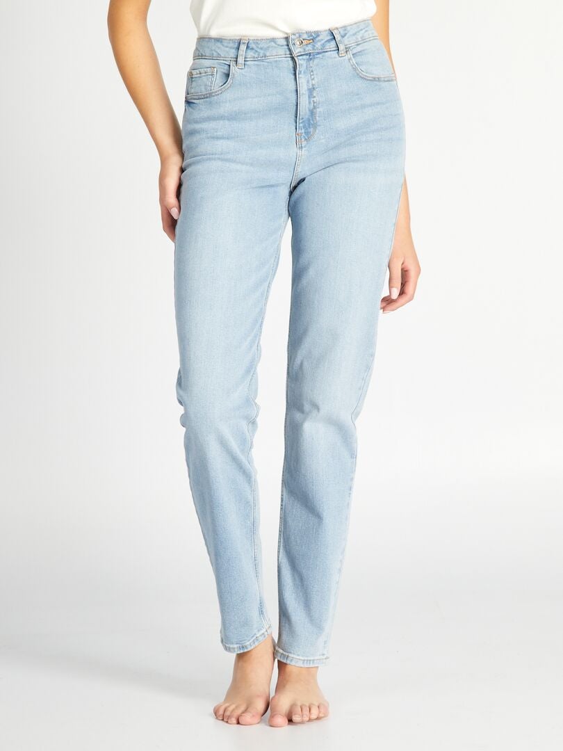 Calça jeans de corte reto - tamanho 32L - azul
