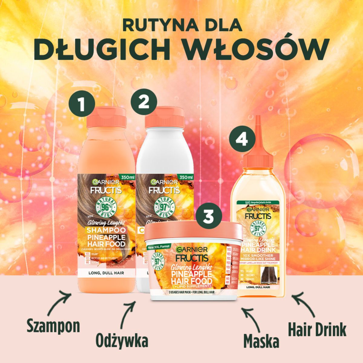 Garnier Fructis Ananasova hrana za lase