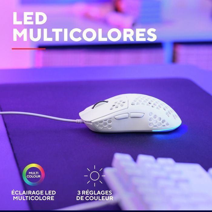 Souris Gaming Ultra Légère - Trust Gaming GXT 928 Helox - Capteur Haute Précision - RGB - FPS & eSports