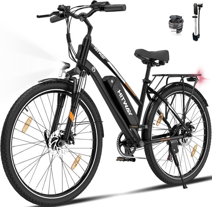 Vélo électrique VAE - HITWAY - Noir - 28
