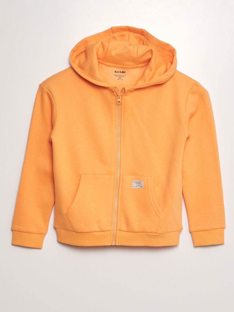 Sudadera con cremallera - NARANJA