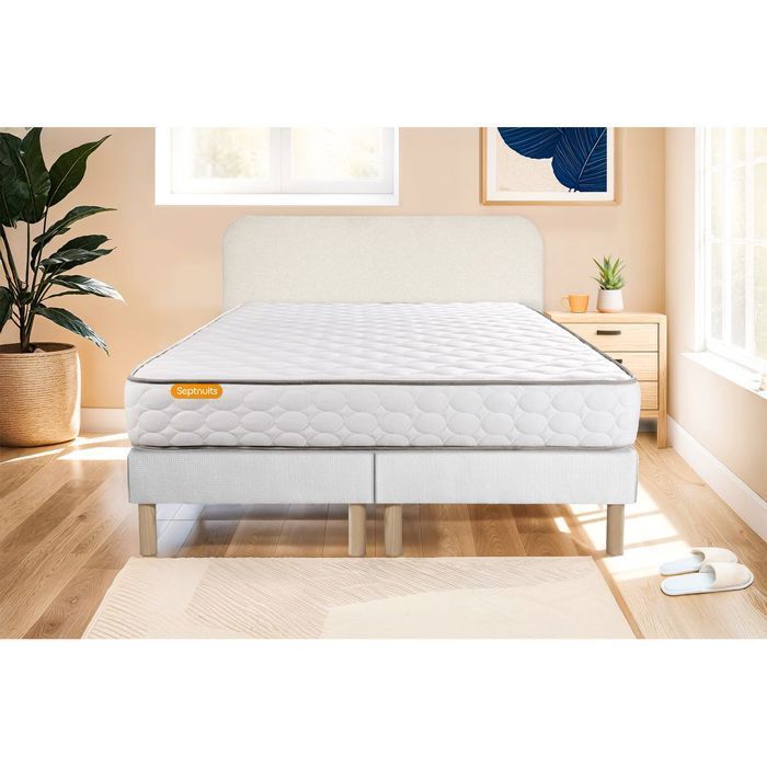 Ensemble matelas Mémoire de forme 160x200 + double sommier 80x200 Memo
