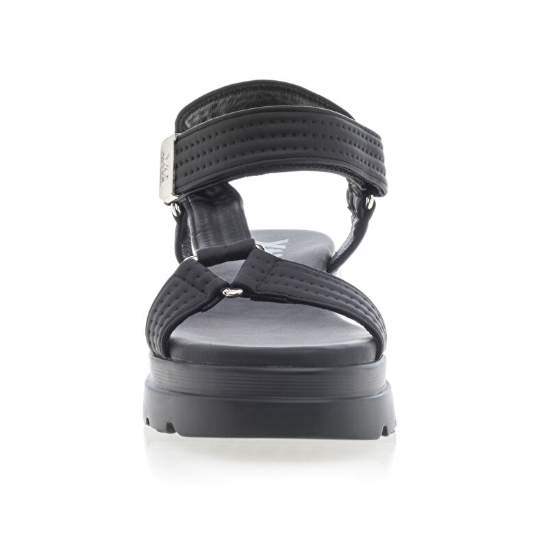 Zwarte sandalen/open teenschoenen voor dames