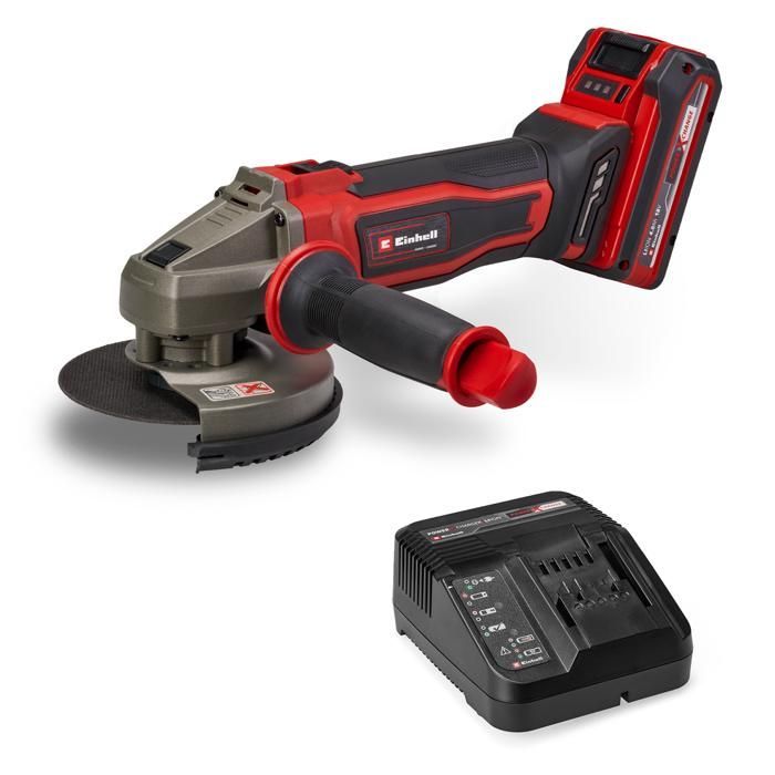 EINHELL TE-AG 18/125-2 Li Cordless Angle Grinder Kit PXC - 18V - 125mm Diameter - 4.0Ah Battery