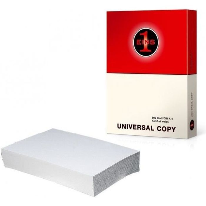 42757 Risma di carta A4, 500 fogli, 80 g - EINS Universal Uopie