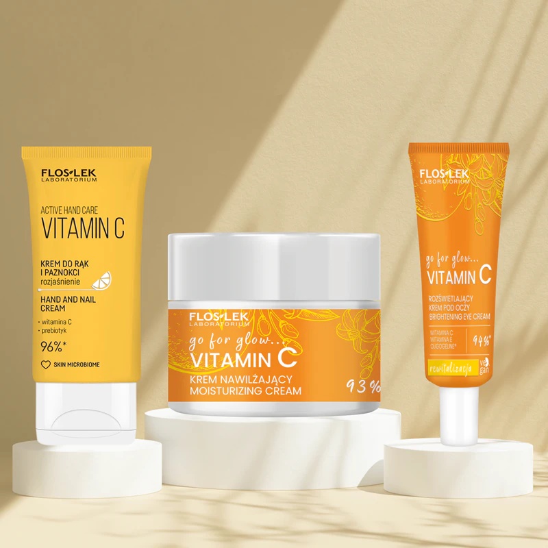 Darilni set FlosLek Laboratorium Go For Glow z vitaminom C in revitalizirajočim učinkom