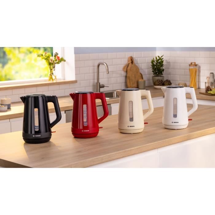 Bollitore BOSCH TWK1M124 MyMoment - Rosso - Capacità 1,7 l - Base girevole a 360° - Filtro anticalcare