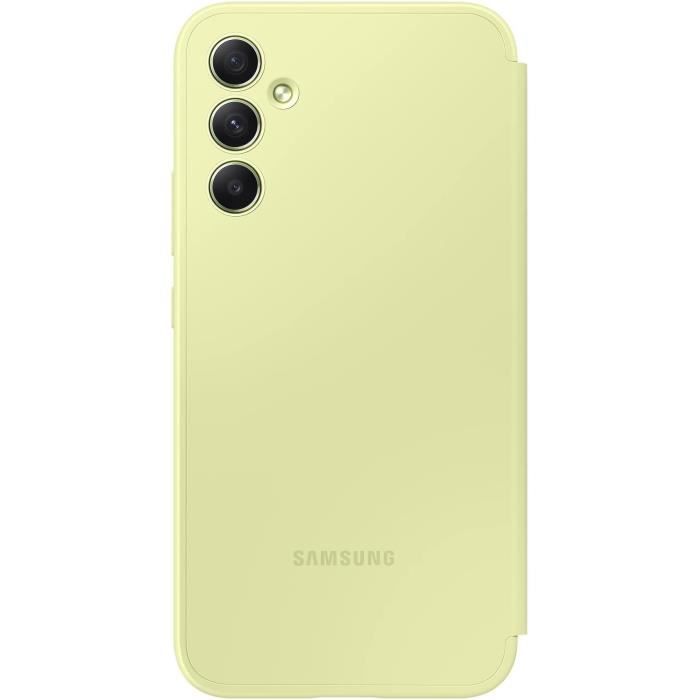 Funda SAMSUNG Smart S View para Galaxy A34 5G, color verde claro.