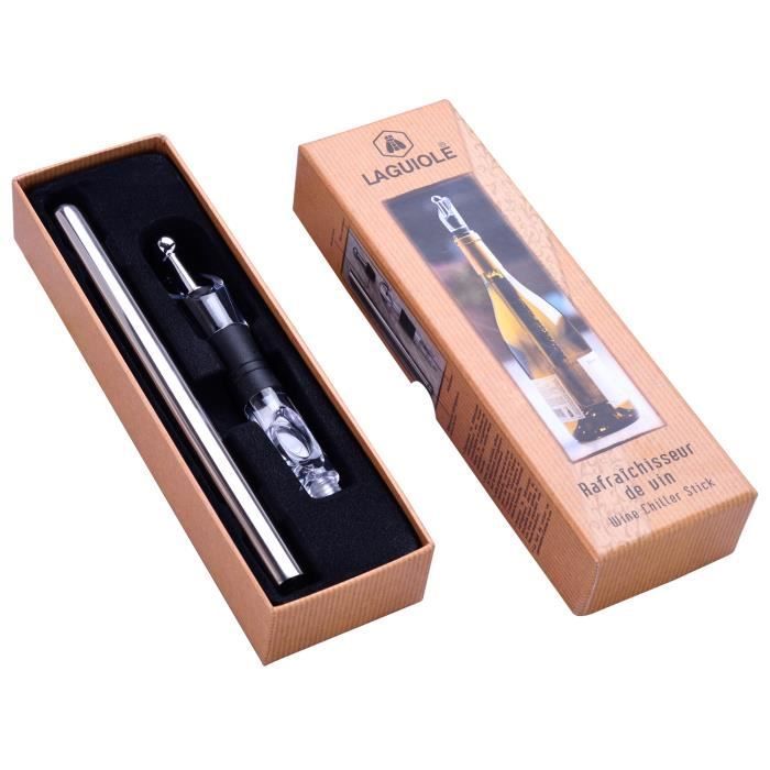 Set di 3 refrigeratori per vino - Acciaio inossidabile, vetro e plastica - Confezione regalo
