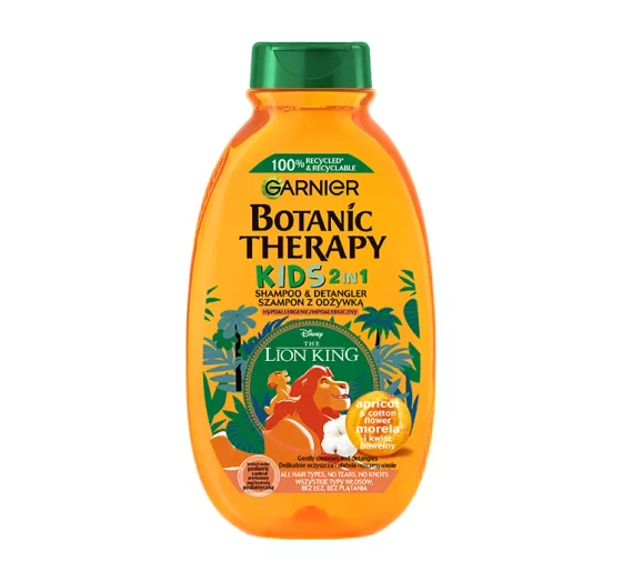 Garnier Botanic Therapy Kids Disney The Lion King szampon do włosów dla dzieci 2w1 Apricot 250 ml