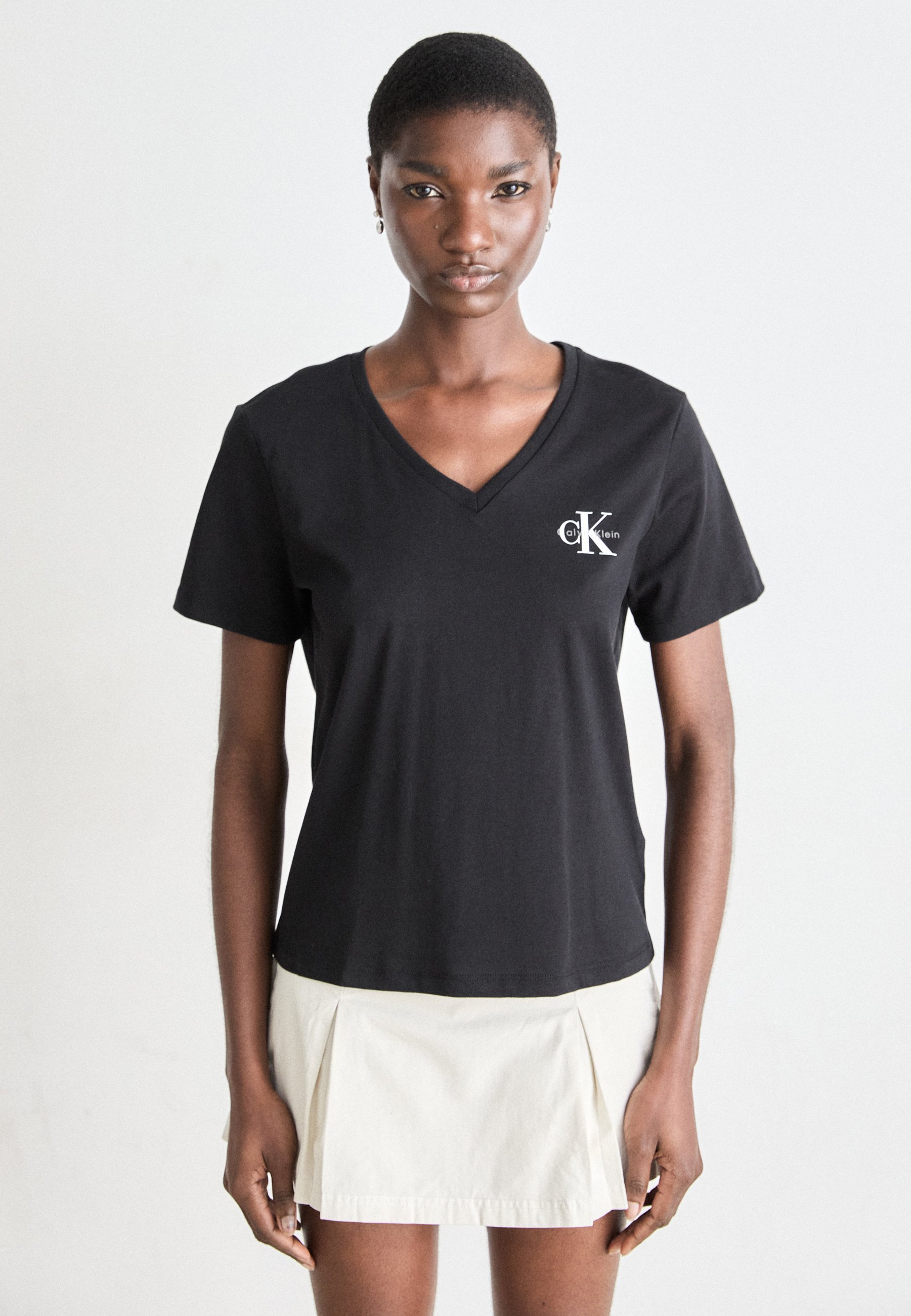 Calvin Klein Jeans LOGO 2-PACK T-shirt - Basic T-shirt - zwart/wit