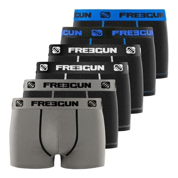 Freegun boxershorts för pojkar – svarta (6-pack)