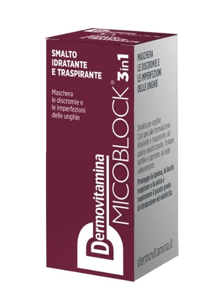 DERMOVITAMINA Dermovitamina Micoblock 3 in 1 5 ml Bordeaux hydraterende, ademende nagellak