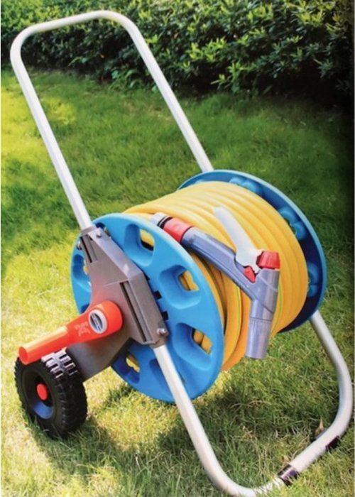 Carrete de manguera extralargo de 50 m - Incluye boquilla y conectores | Eagle Garden